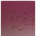 Килимок для йоги лляний Record 183x61x0,3 см з принтом лотоса, фото 3