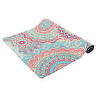 Килимок для йоги замшевий Record 183x61x0,3см компактний з фіксуючим ременем у комплекті, фото 5