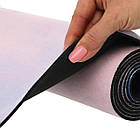 Килимок для йоги замшевий антиковзаючий Record 183x61x0,3см з ніжним квітковим принтом, фото 5