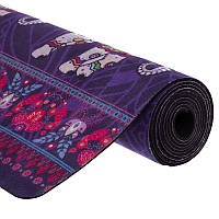 Антиковзаючий замшевий килимок для йоги "Record FI-5662-54" розмір 183x61x0,3см темно-синій
