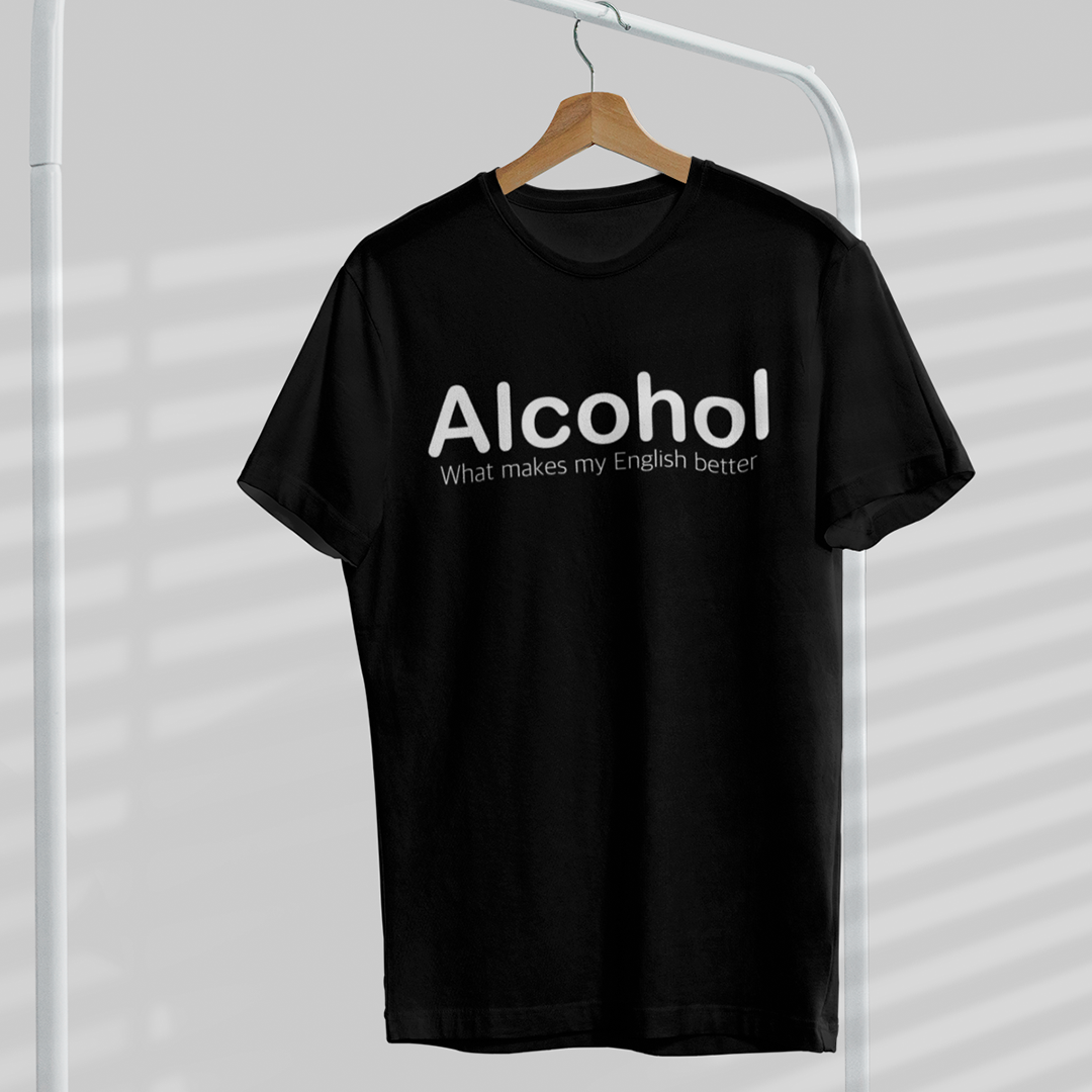 Футболка з принтом Alcohol