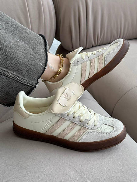 Adidas gazelle womens beige discount