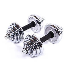 Гантелі розбірні хромовані 2шт по 7,5 кг