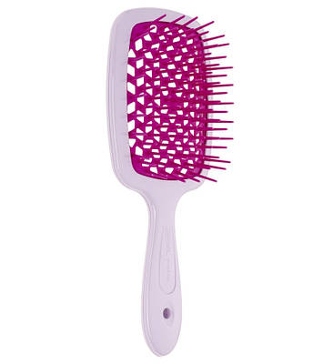 Щітка для волосся Janeke Small Superbrush With Soft Moulded Tips, лавандова з фуксією (86SP234 LIF)