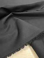 Ткань Саржа черного цвета, 30% х/б, 70%п/е, плотность 200 г/м2, Китай