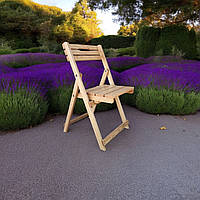 Розкладний стілець з Ясена для саду кухні літніх терас натуральне дерево молочний