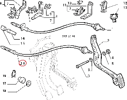 Трос газу (акселератора) Fiat Ducato 230, Peugeot Boxer, Citroen Jumper (1994-2002) 1.9D/TD (1905), 1302854080, Cofle, Італія
