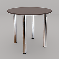 Круглый обеденный стол на металлических ножках хром ЯРЛ ф-ка Неман D800*750h мм