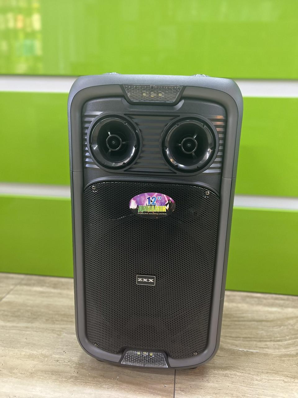 Колонка акумуляторна портативна ZXX-1290 з радіомікрофонами (USB/BT/FM/TWS)