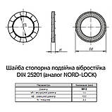 DIN25201 М12 зовнішній ⌀19,5мм товщина 2,2мм нержавіюча сталь шайба стопорна вібростійка [N7R00000N7TW12SS01] Metalvis, фото 2