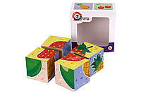 Кубики Фрукты ТехноК (укр)1332 4 кубика детская развивающая игрушка для детей