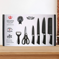 Набор кухонных ножей из стали 6 предметов | Кухонные и универсальные ножи! | Подходит для посудомоечной