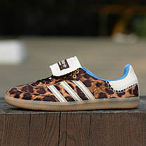 Жіночі Кросівки Adidas Samba x Wales Bonner Leopard Brown / Адідас Самба Уельс Боннер Леопард Коричневі, фото 4