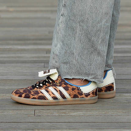 Жіночі Кросівки Adidas Samba x Wales Bonner Leopard Brown / Адідас Самба Уельс Боннер Леопард Коричневі, фото 1