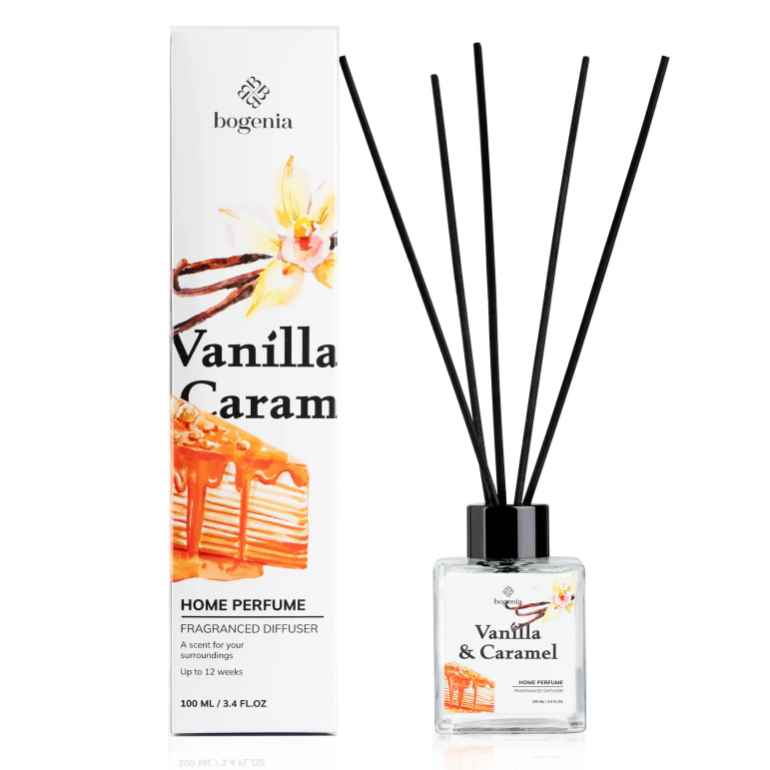 Аромадифузор парфумований Bogenia Home Perfume, №3 (Vanilla & Caramel), 100 мл