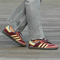 Жіночі Кросівки Adidas Samba Nylon x Wales Bonner Bordo / Адідас Самба Найлон Уельс Боннер Бордові, фото 6