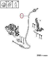 Трос педалі газу (акселератора) на Peugeot Boxer, Citroen Jumper 1 (1994-2002) 2.5, 1629G3, Cofle, Італія