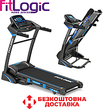 Бігова доріжка складна для дому електрична бігова доріжка для схуднення FitLogic T33 навантаження 110 кг