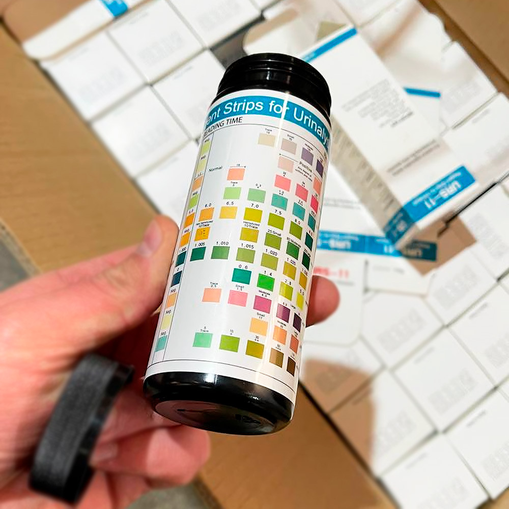 Тест смужки для аналізу сечі на 11 показників (100 шт), фото 1