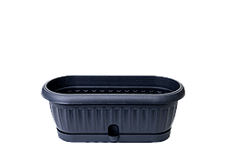 Вазон з підст. "Терра"(кактус.) 26,5*10,2см. (граніт)