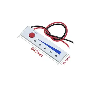 Індикатор рівня заряду, ємності літієвого акумулятора Li-Ion 18650 6S 25,2В світлодіодний 5 розрядний білий, фото 3