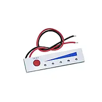 Індикатор рівня заряду, ємності літієвого акумулятора Li-Ion 18650 6S 25,2В світлодіодний 5 розрядний білий, фото 5