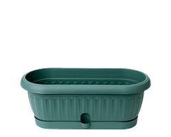 Вазон з підст. "Терра"(кактус.) 26,5*10,2см. (зелений_)