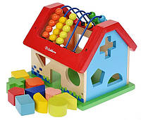Развивающая игрушка для детей (сортер) Eichhorn 8019 "Домик" с геометрическими фигурками (3_04917)