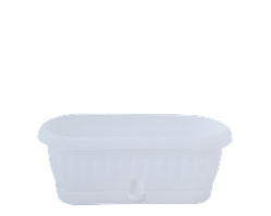 Вазон з підст. "Терра"(кактус.) 26,5*10,2см. (білий)