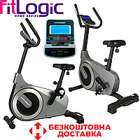 Велотренажер для дома электромагнитный вертикальный Fitlogic B1801 нагрузка 120 кг вес 35 кг