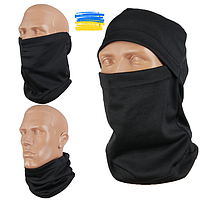 Универсальная удобная шапка-маска бафф, Балаклава тактическая весеняя, Coolmax Балаклава летняя черная
