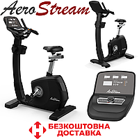 Профессиональный велотренажер вертикальный электромагнитный для фитнес зала Aerostream AT-734G LED (180кг)