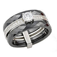 Серебряное кольцо SIlverStore с керамикой, вес изделия 7,52 гр (0481685) 19 размер