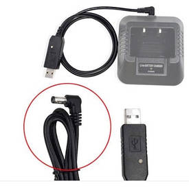 Кабель-USB для зарядки стакану рації Baofeng UV-5R, UV-82, UV-9R