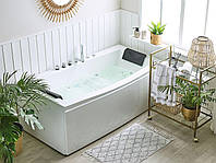 Гидромассажная ванна LED Moor 173 x 82 см Белая Ванная с гидромассажем и подсветкой для дома Стильная ванна