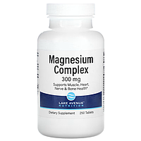 Lake Avenue Nutrition, Комплекс магния, Magnesium Complex, 300 мг, 250 таблеток