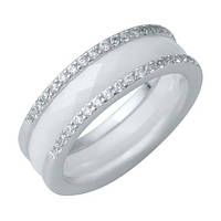 Серебряное кольцо SIlverStore с керамикой, вес изделия 4,98 гр (1214459) 18 размер