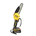 Потужна акумуляторна ланцюгова міні-пила DeWalt DCM155N батарея 24V 5AH шина 15см акумуляторний веткоріз для саду, фото 2