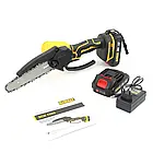 Потужна акумуляторна ланцюгова міні-пила DeWalt DCM155N батарея 24V 5AH шина 15см акумуляторний веткоріз для саду, фото 9