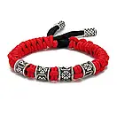 Браслет чоловічий із паракорду та сталі VIKING RED червоний із Рунами, фото 3