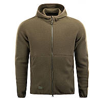 M Tac кофта Lite Microfleece Hoodie Army Olive, тактическая флисовая кофта, армейская повседневная кофта олива