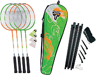 Набір для бадмінтону Talbot Torro Badminton Set 4 Attacker Plus для 4-х гравців (ракетки, волани, сітка та ін)