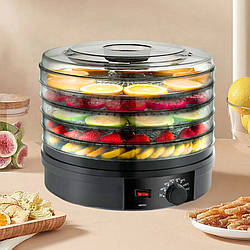 Електрична сушарка дегідратор Zepline ZP-029 сушка для овочів та фруктів з терморегулятором 5 секцій Чорна