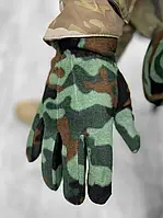 Тактические перчатки двойной флис армейские перчатки на флисе Перчатки зимние мультикам