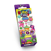 Тесто для лепки Bubble Clay 6 цв. Danko Toys шариковый пластилин живые глазки магнитная лента
