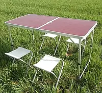 Стол и стулья для пикника туристический, Компактный складной комплект для пикника кемпинговый для туризма