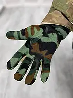 Военные зимние перчатки двойной флис мультикам Перчатки тактические зимние в мультикаме Армейские перчатки