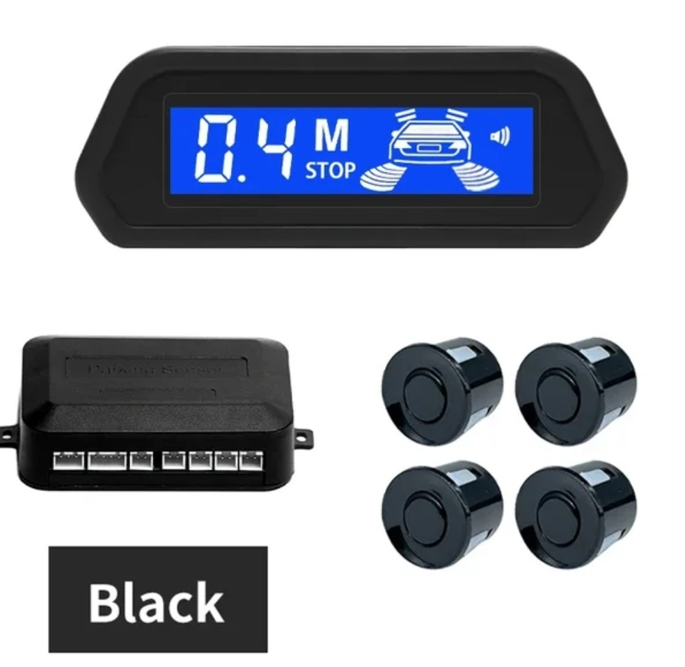 Парктронік Assistant Parking з РК дисплеєм 4 датчики 22 мм Чорний Black