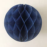 Паперова куля соти 10 см синій, фото 2