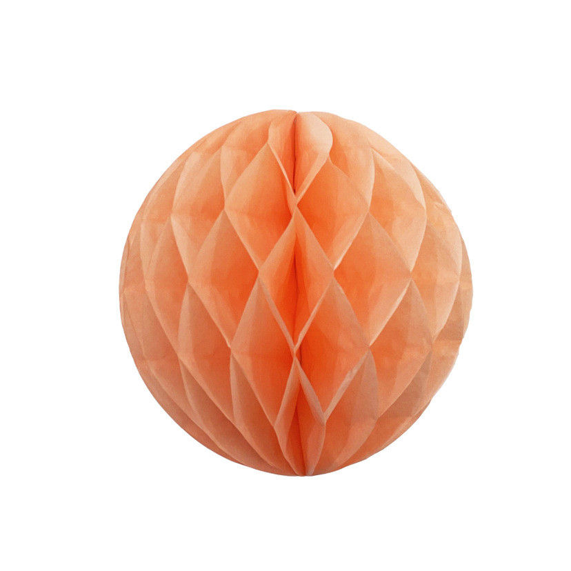 Паперова куля соти 10 см персиковий, фото 1